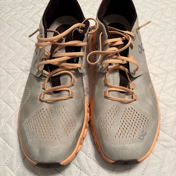 OnClouds Women's Athletic Shoes - Gray and Orange - Picture 3 of 5